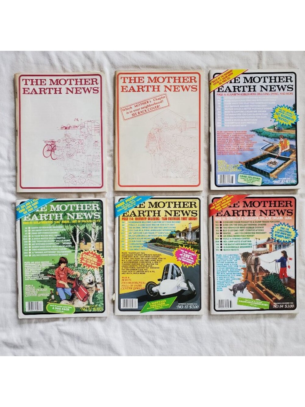 Mother Earth News Magazine Complete 1983 Year 6 Issues Vintage Homesteading Farm